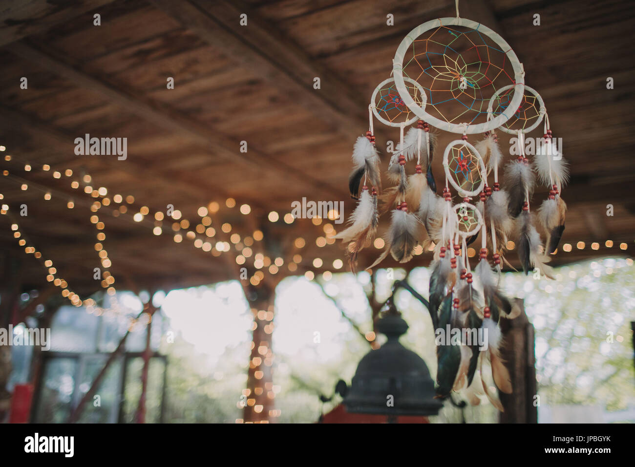 Nozze alternative, decorazione, dream catcher, Foto Stock