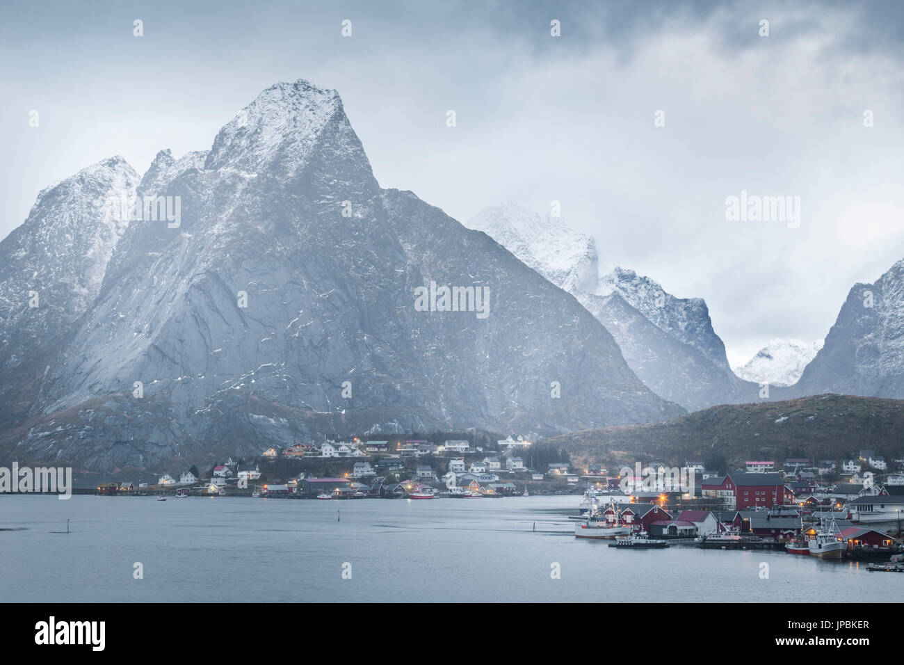 Reine bay, Lofoten Island, Norvegia Foto Stock