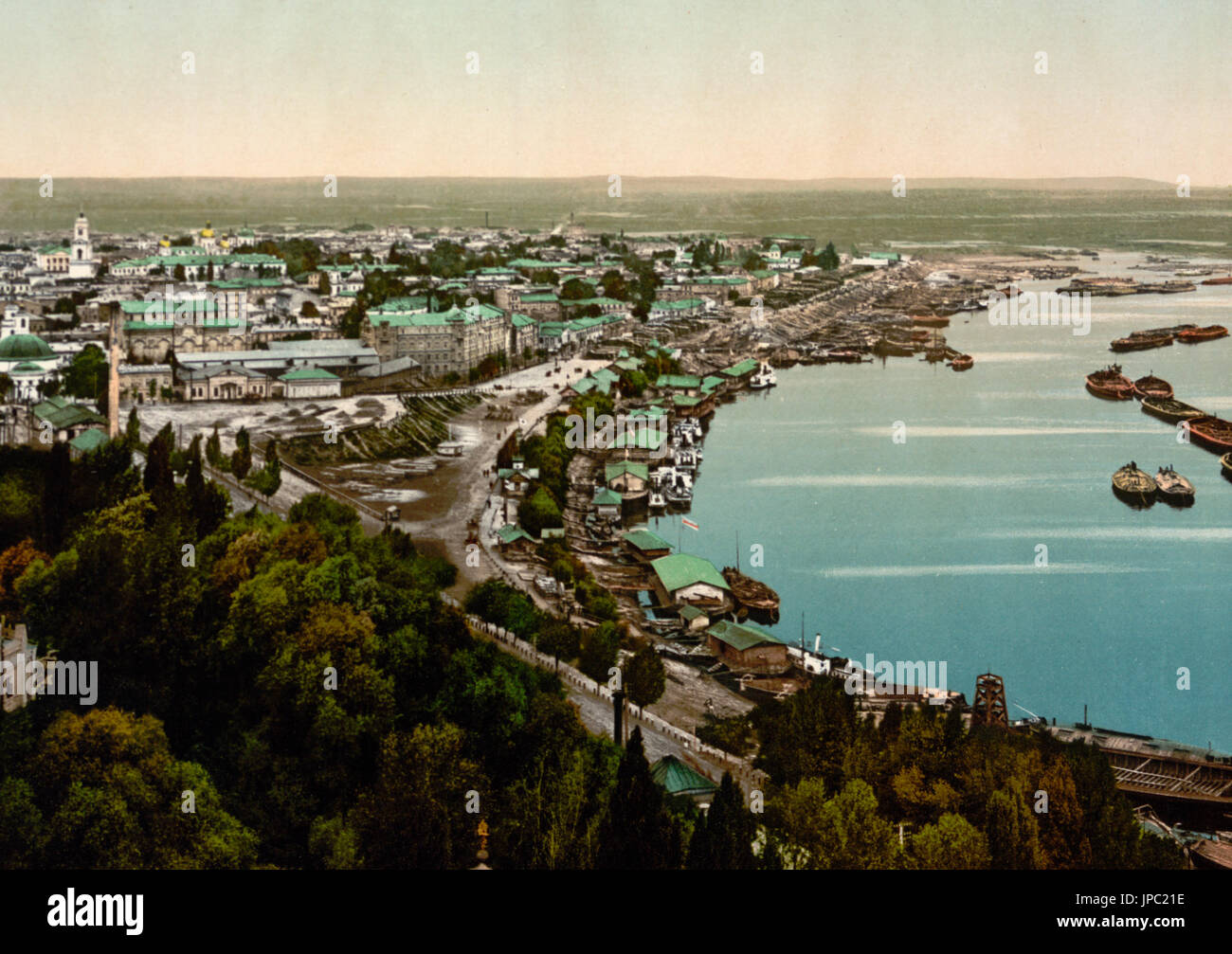 Vista di Podol II, Kiev, Russia, Ucraina, circa 1890 Foto Stock