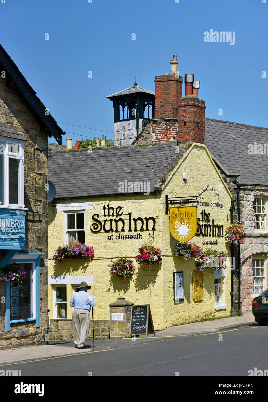 Sun Inn at Alnmouth. Northumberland Street, Alnmouth, Northumberland, England, Regno Unito, Europa. Foto Stock