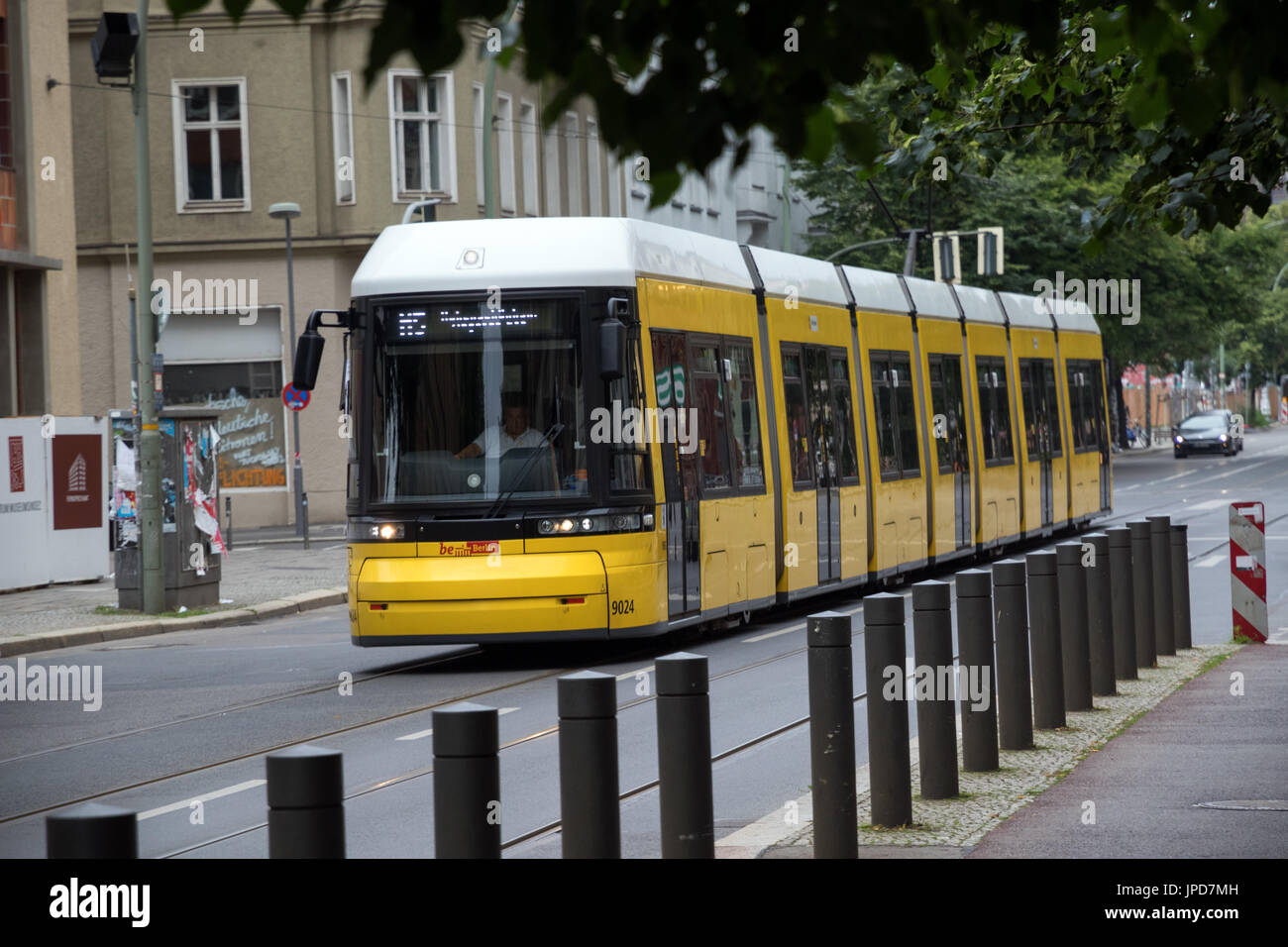Tram di berlino Foto Stock