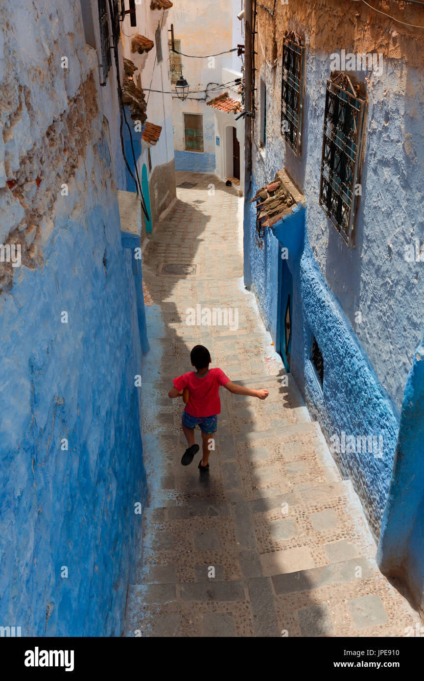 Il Nord Africa, Marocco,Chefchaouen district.Dettagli della città Foto Stock