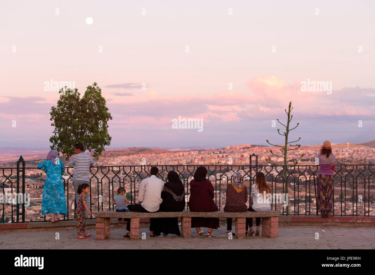 Nord Africa,Marocco,quartiere Fes,Medina di Fes. La vista della citta'. Foto Stock