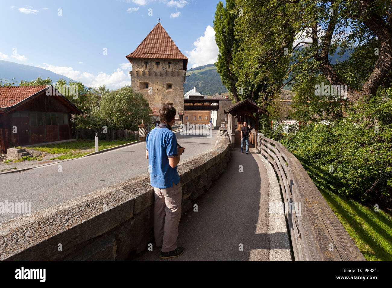 Glorenza/Glorenza, Alto Adige, Bolzano, Itlay. Foto Stock