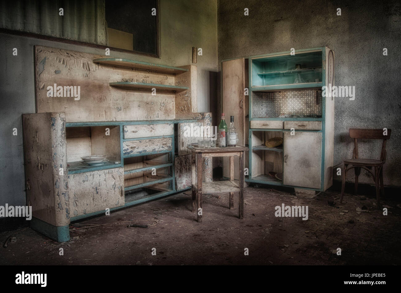 Urbex, mountain camp Montemaggio, Savignone Foto Stock