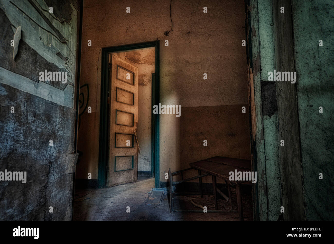 Urbex, mountain camp Montemaggio, Savignone Foto Stock