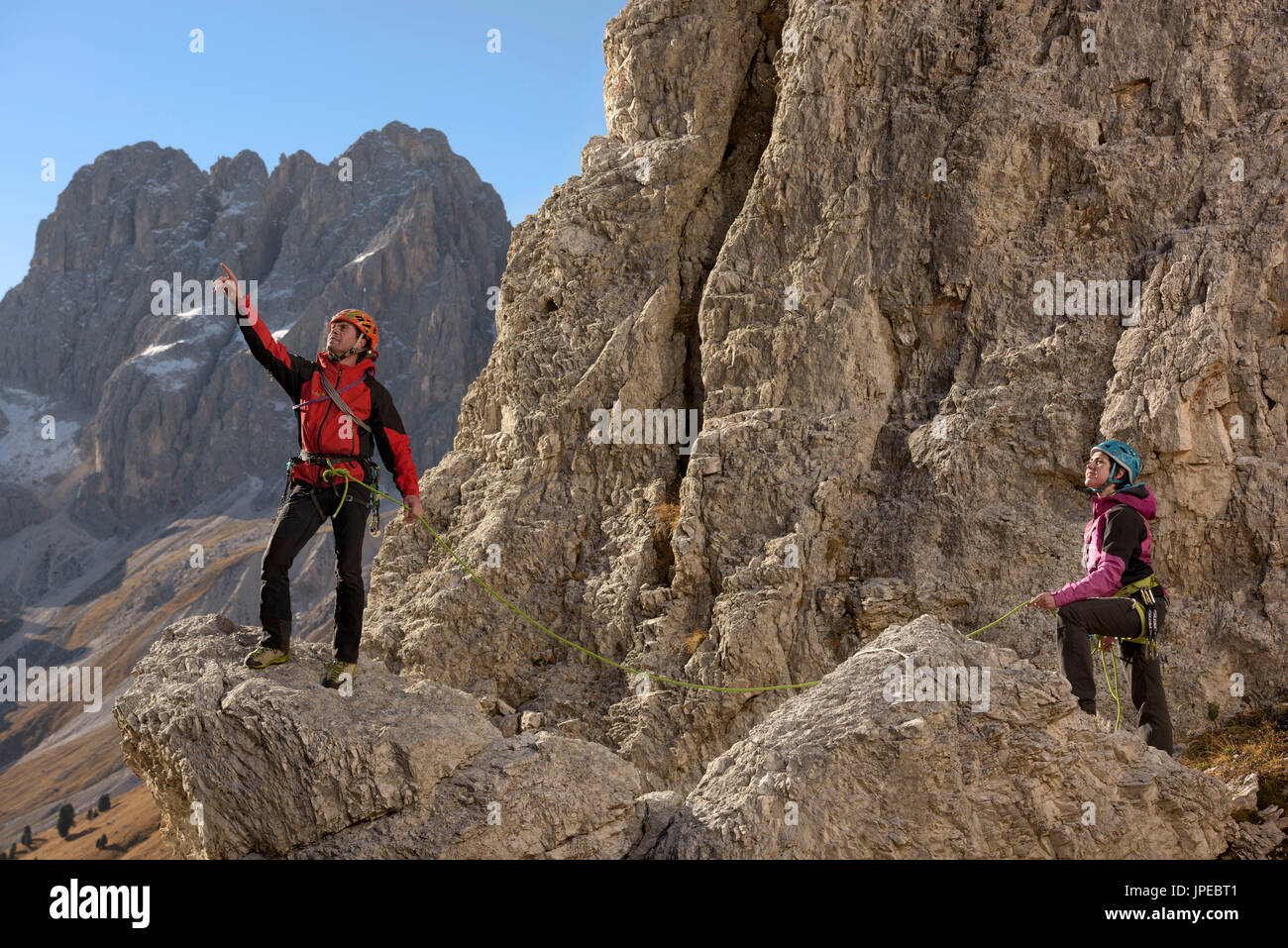 Dolomiti, Val di Fassa, Alpi Trentine, Europa, Italia, Vajolet, Gardeccia sito, Foto Stock