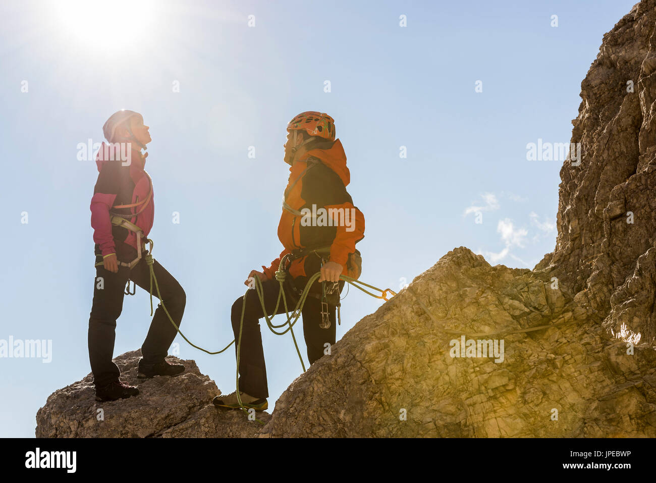 Dolomiti, Val di Fassa, Alpi Trentine, Europa, Italia, Vajolet, Gardeccia sito, Foto Stock