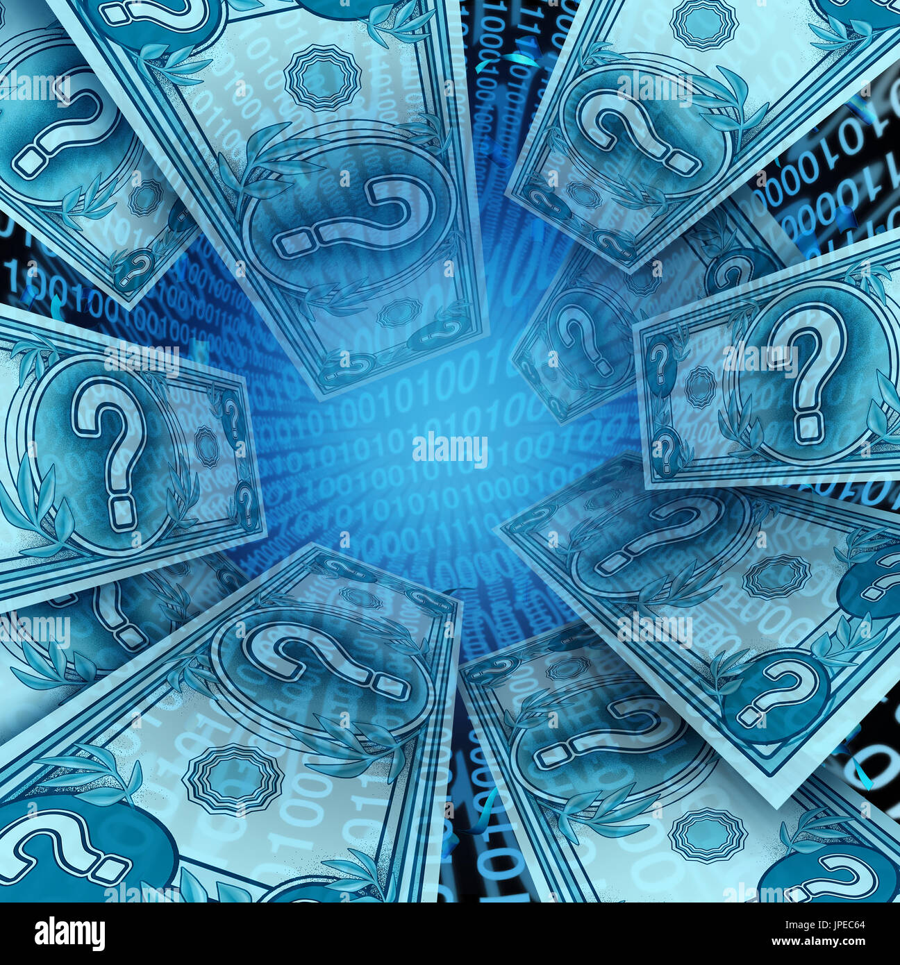 Cryptocurrency e denaro digitale come bitcoin o ethereum digitale valuta internet concetto economico come online fondi elettronico di transazione. Foto Stock