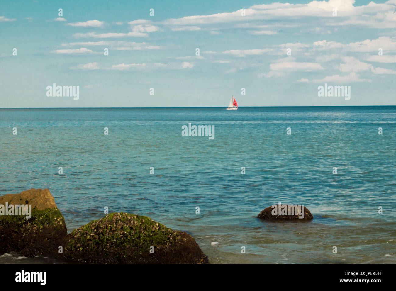 Meravigliosa vista mare da Varna Foto Stock