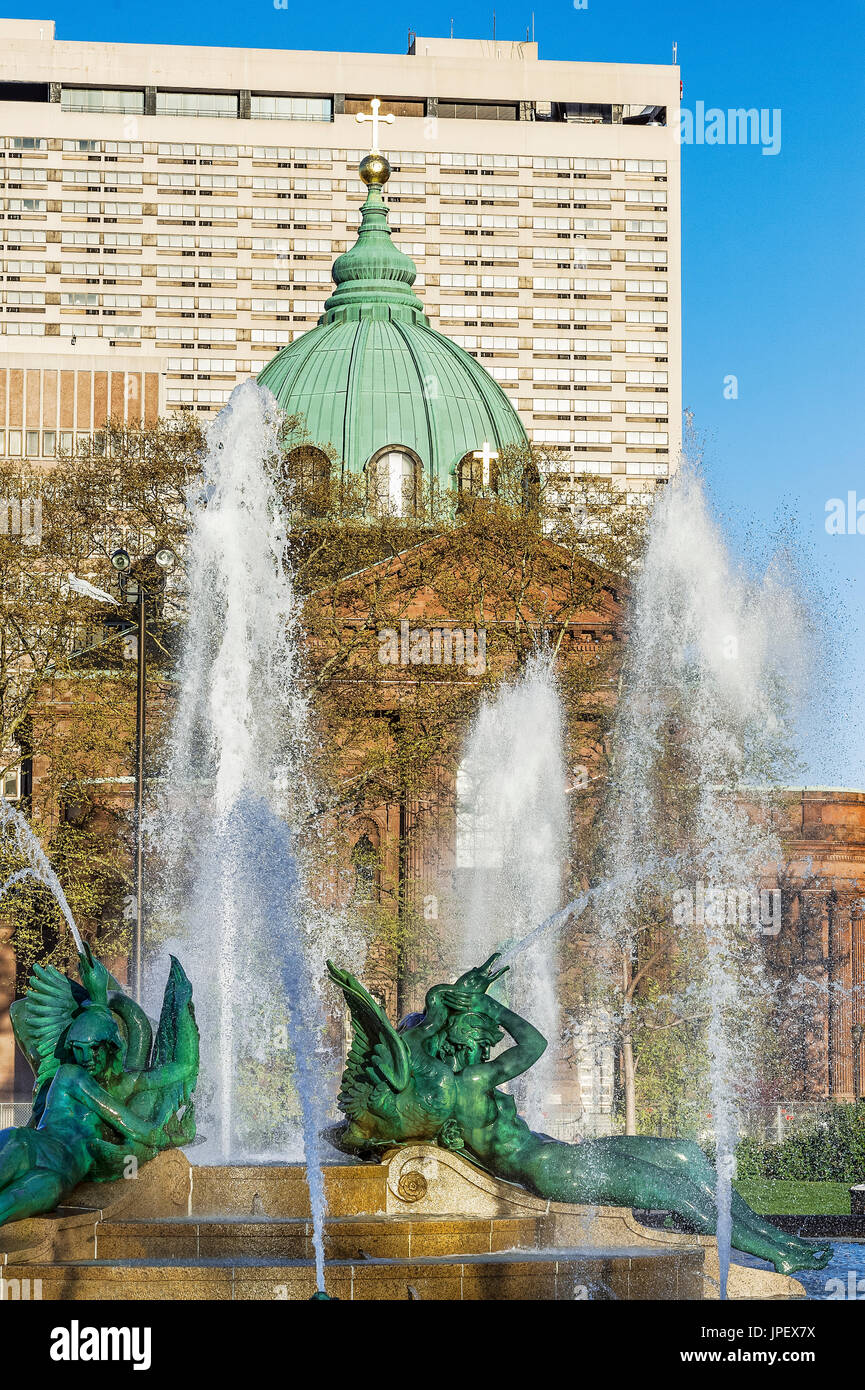 Swann Fontana di Logan's Circle, Philadelphia, Pennsylvania, USA. Foto Stock