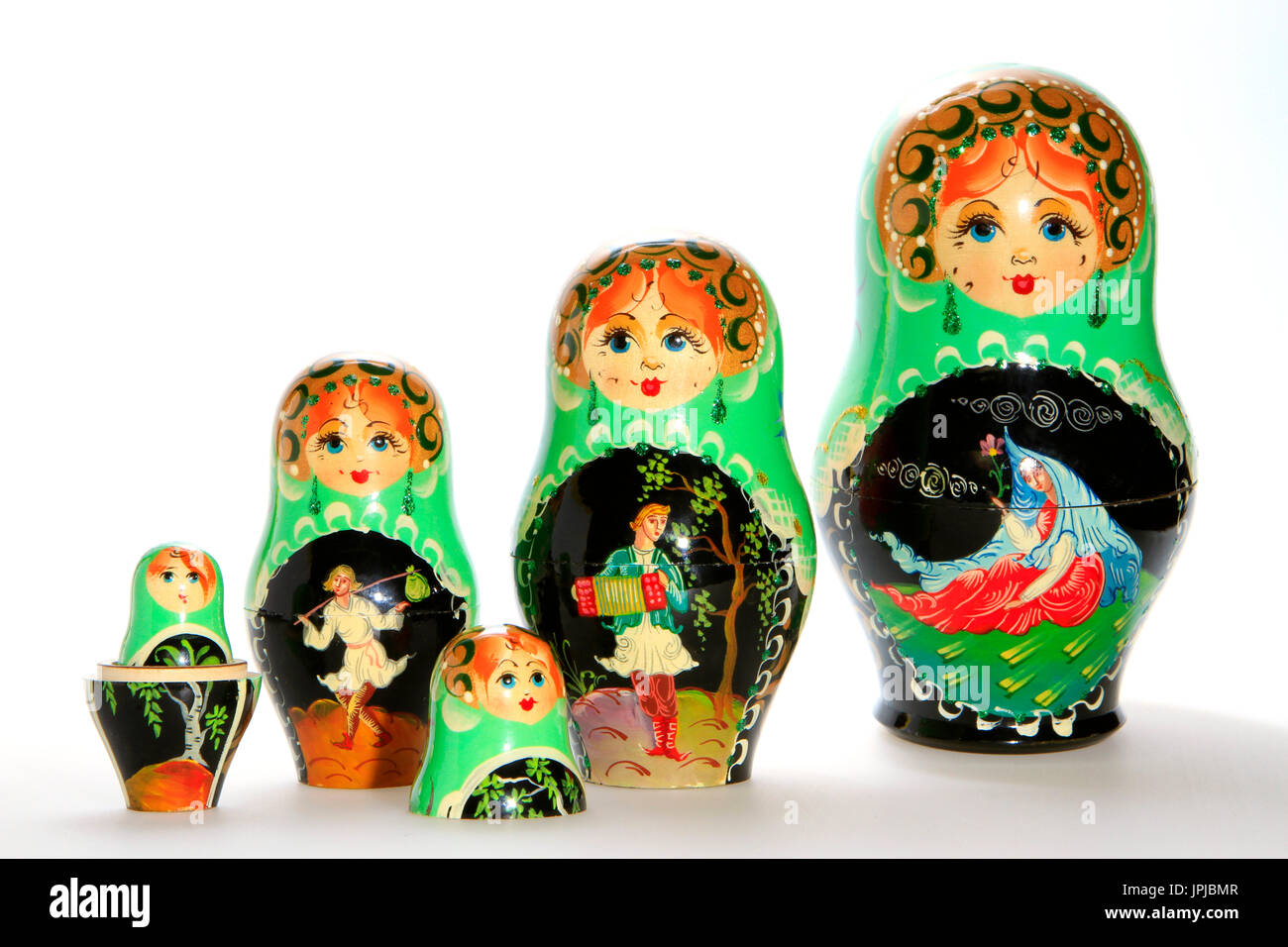 Matrioska russa bambole, tipici souvenir dalla Russia Foto Stock