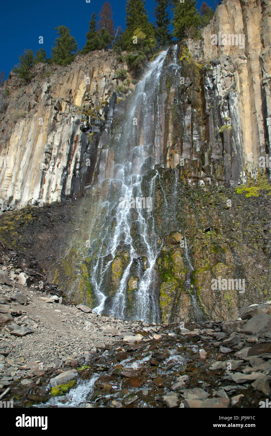 Palizzata Falls, 45 minuti a sud di Bozeman, Montana, in Hyalite Canyon, appena ad ovest del Parco Nazionale di Yellowstone Foto Stock