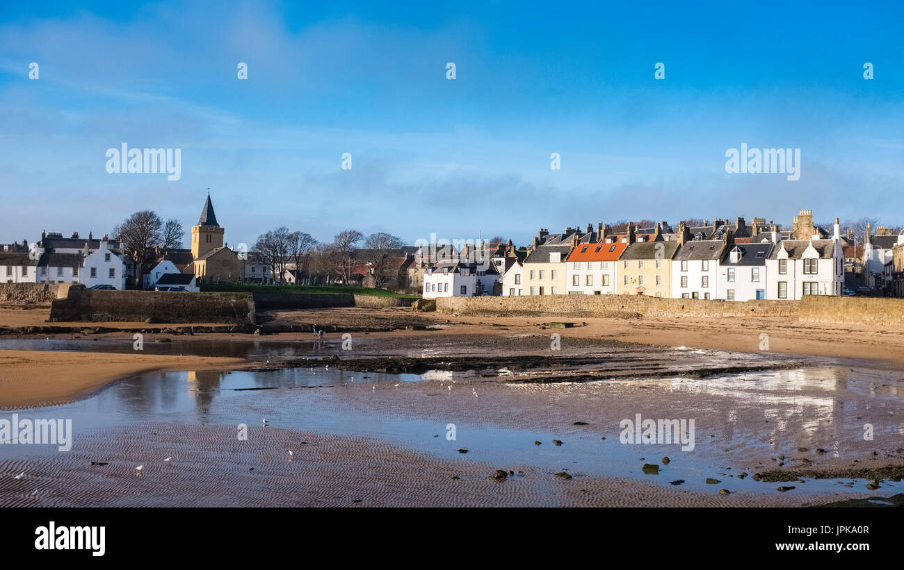 Storico villaggio di pescatori di Anstruther in East Neuk di Fife in Scozia, Regno Unito Foto Stock