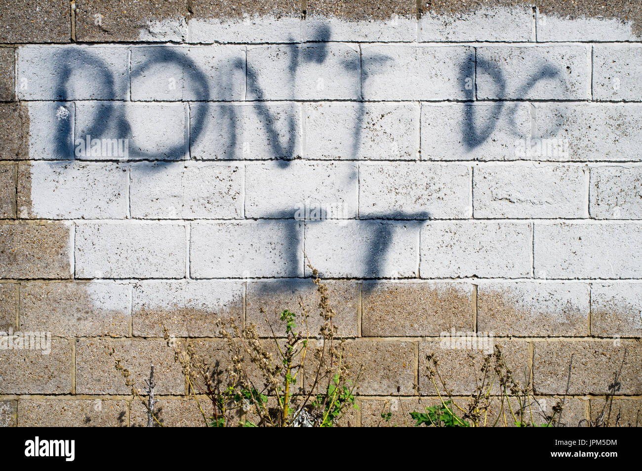 Graffiti su un muro a Hove, East Sussex. Foto Stock