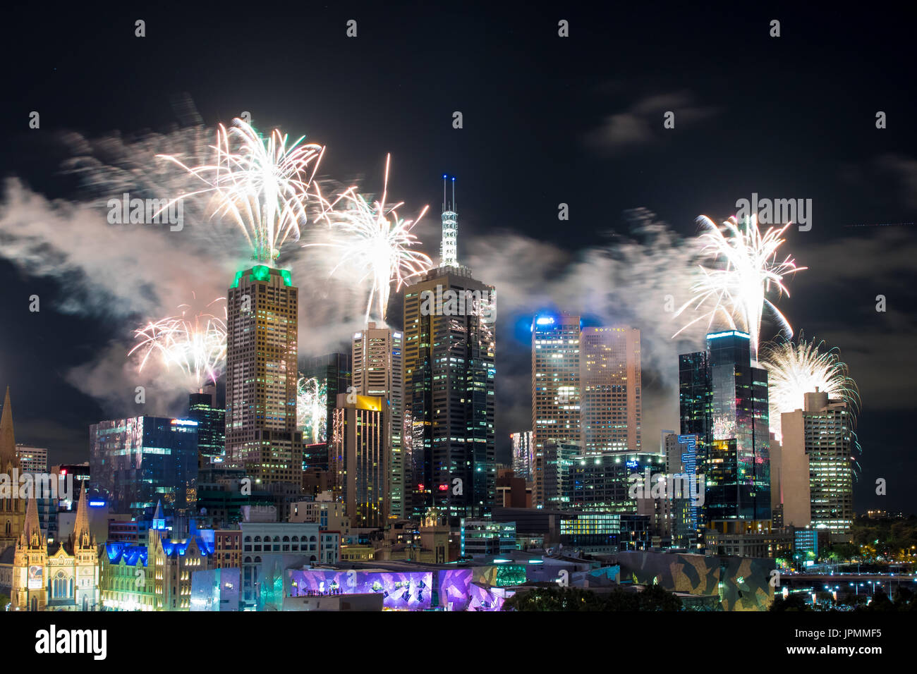 Capodanno a Melbourne Foto Stock