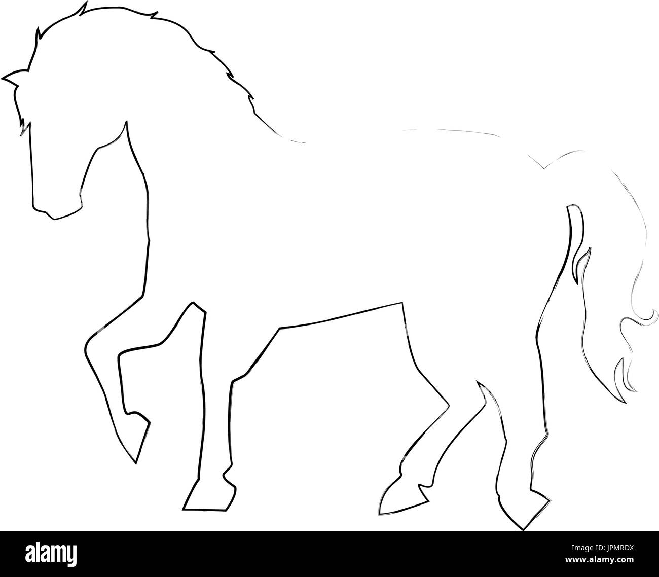 Icona di cavallo immagine su sfondo bianco illustrazione vettoriale Illustrazione Vettoriale