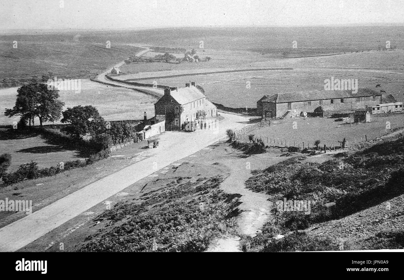 Il Saltersgate Inn tra Whitby e Pickering, North Yorkshire al suo apice (ora un rudere) Foto Stock