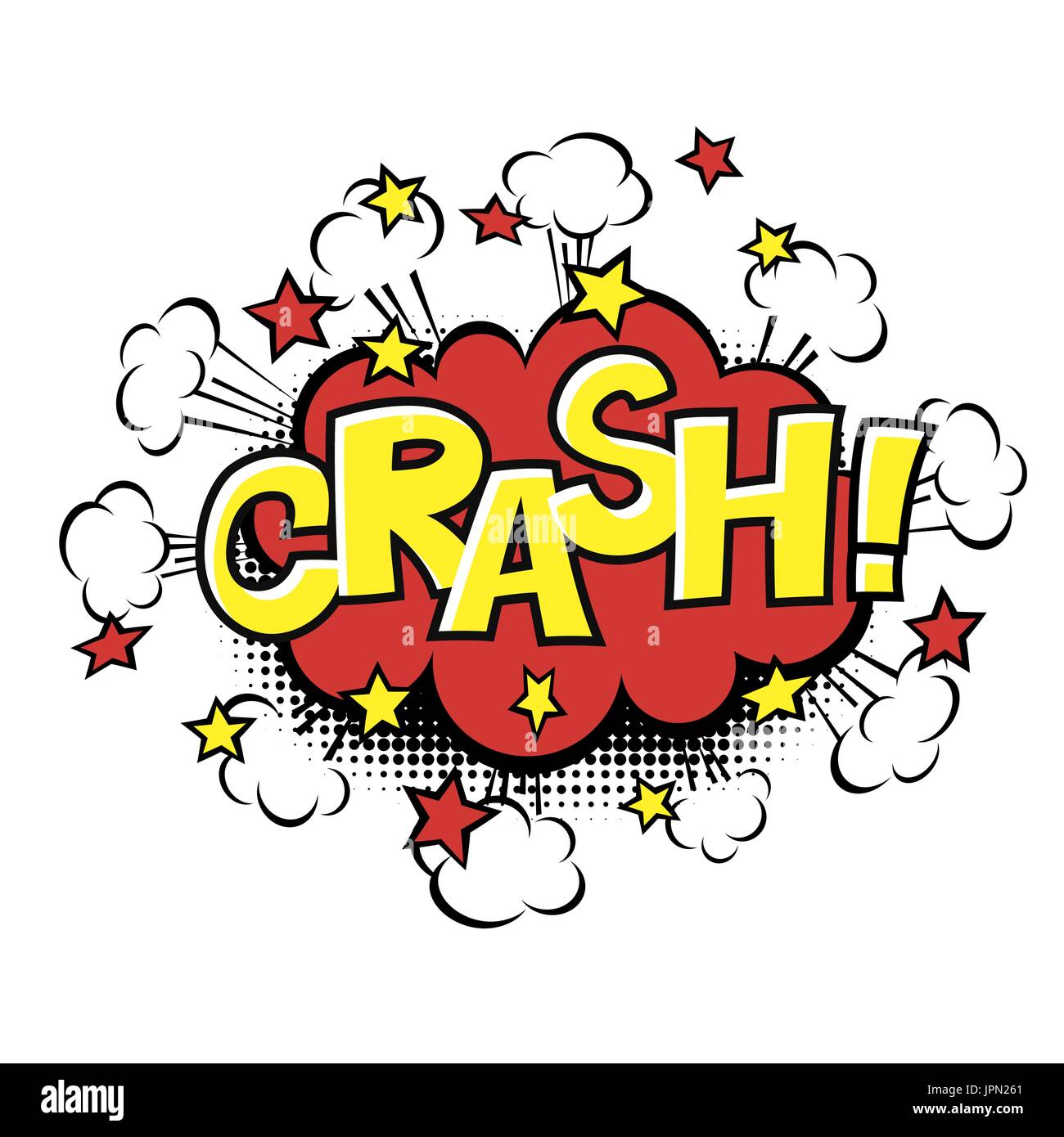 CRASH! La frase nel discorso bolla. Testo di fumetti. Bolla del vettore ...