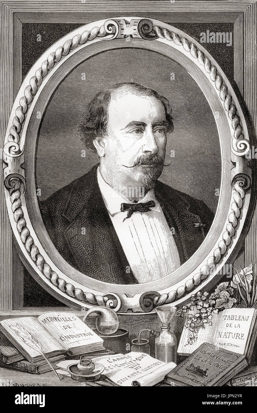 Louis Figuier, 1819 - 1894. Scienziato francese e scrittore. Da Les Merveilles de la Science, pubblicato 1870. Foto Stock