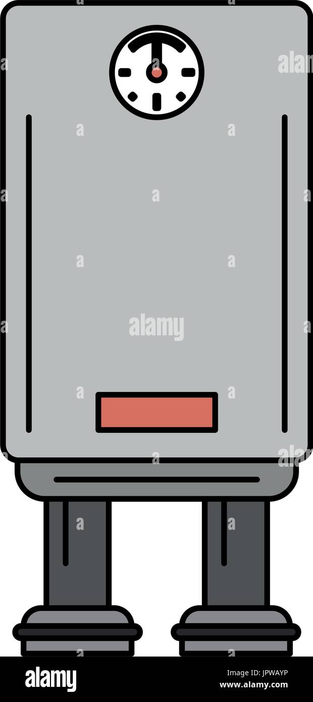 Manometro e tubo immagine icona Illustrazione Vettoriale