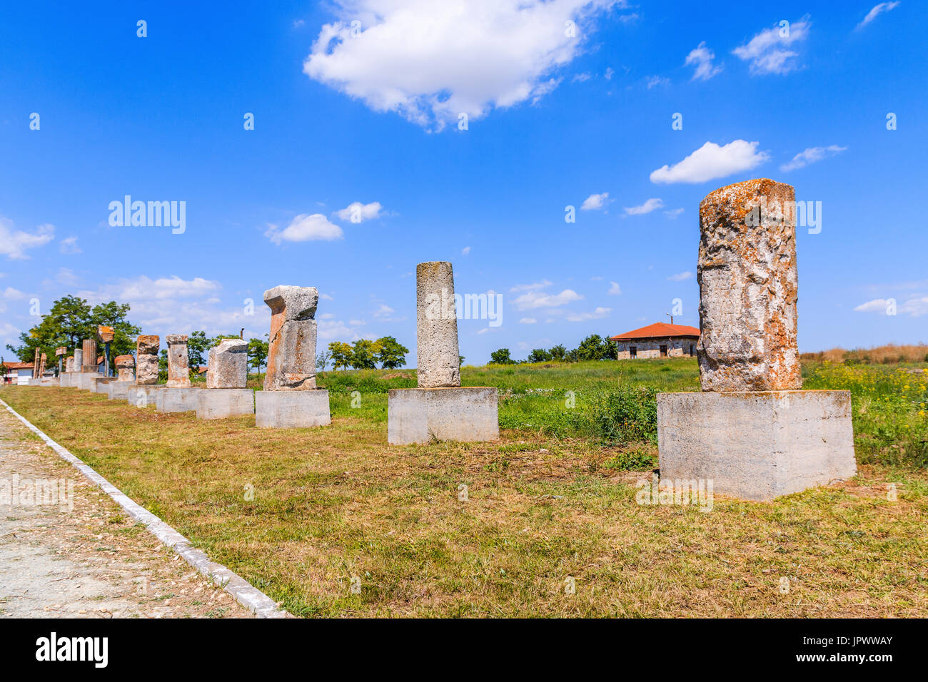 Dobrogea, Romania. Ancien rovine da Histria, Romania. Foto Stock