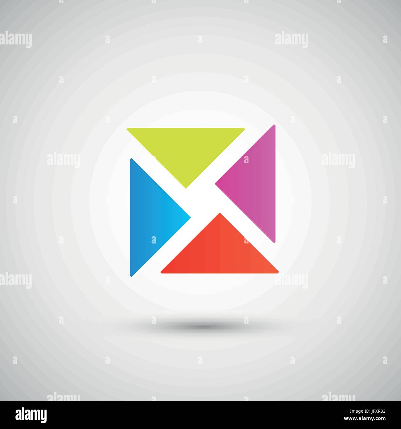 Abstract triangoli colorati su sfondo bianco Illustrazione Vettoriale