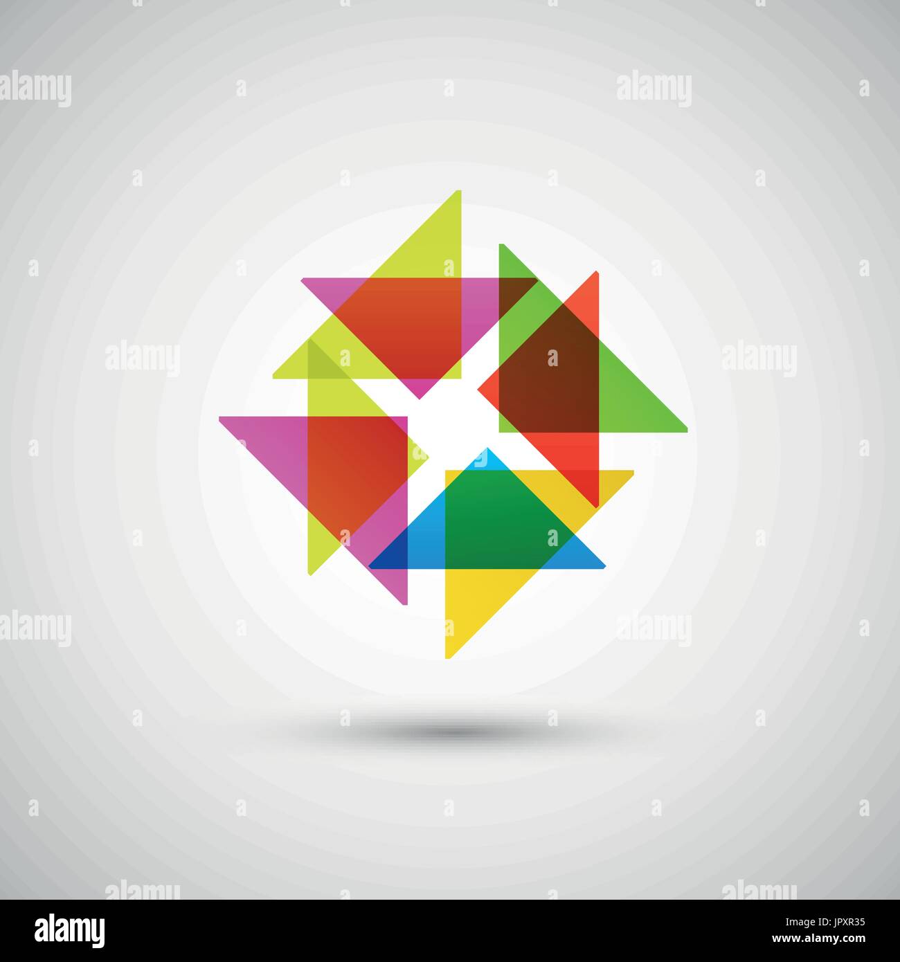 Abstract triangoli colorati su sfondo bianco Illustrazione Vettoriale