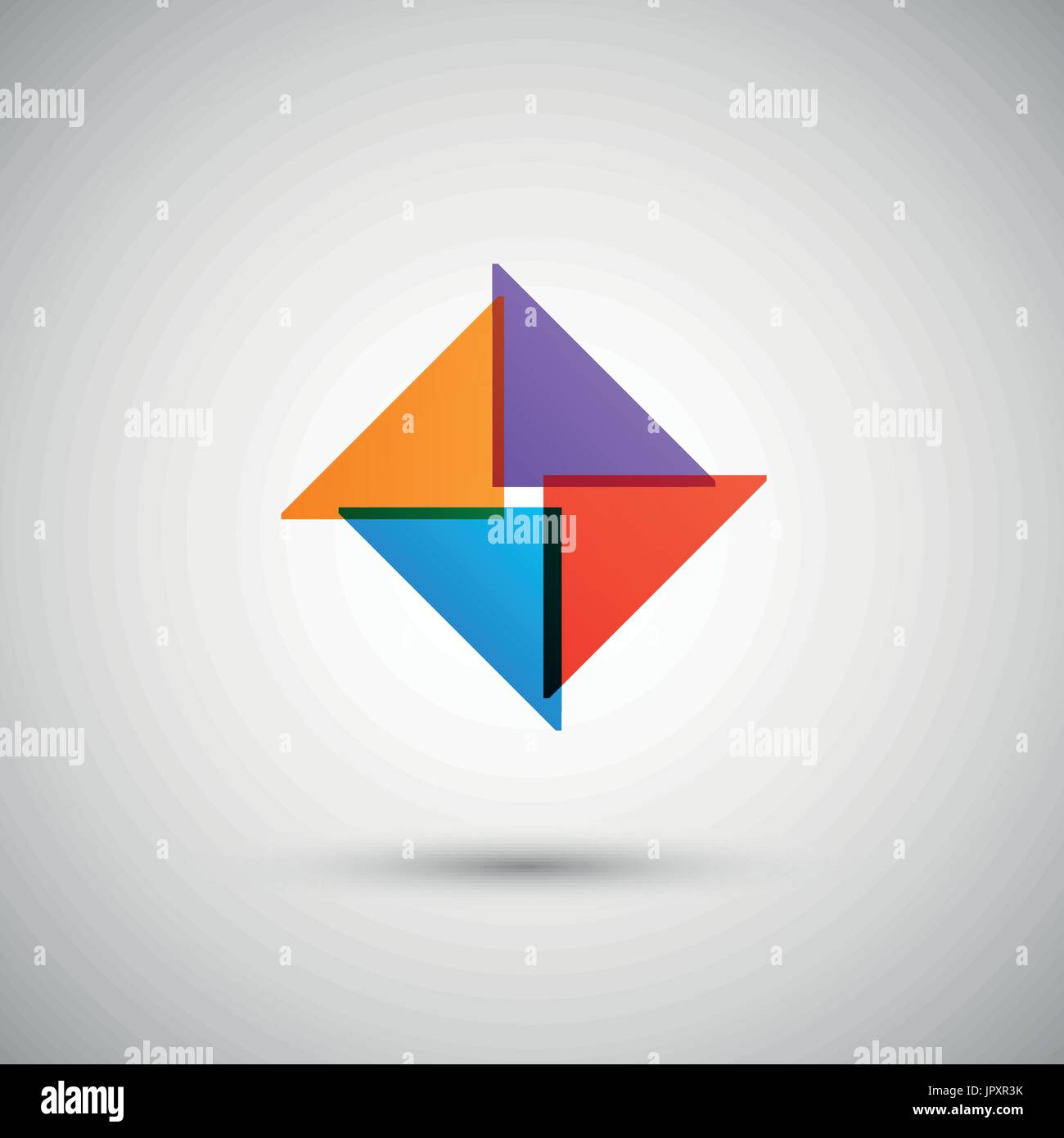 Abstract triangoli colorati su sfondo bianco Illustrazione Vettoriale