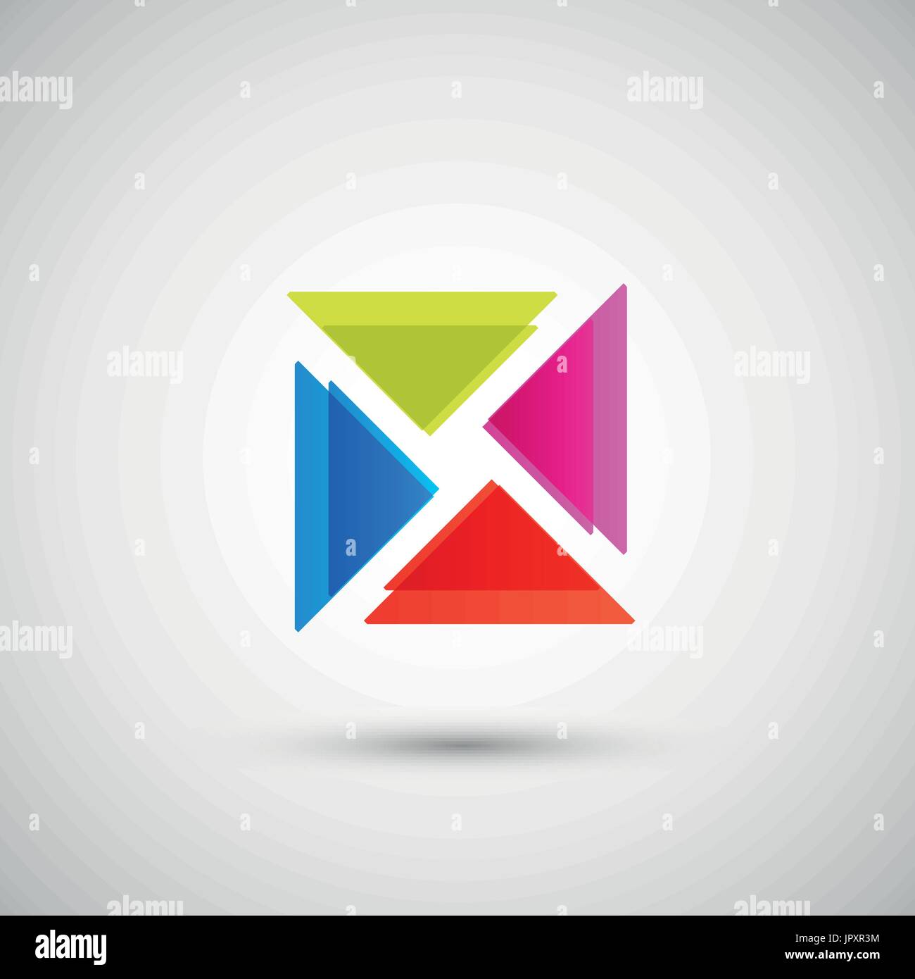 Abstract triangoli colorati su sfondo bianco Illustrazione Vettoriale