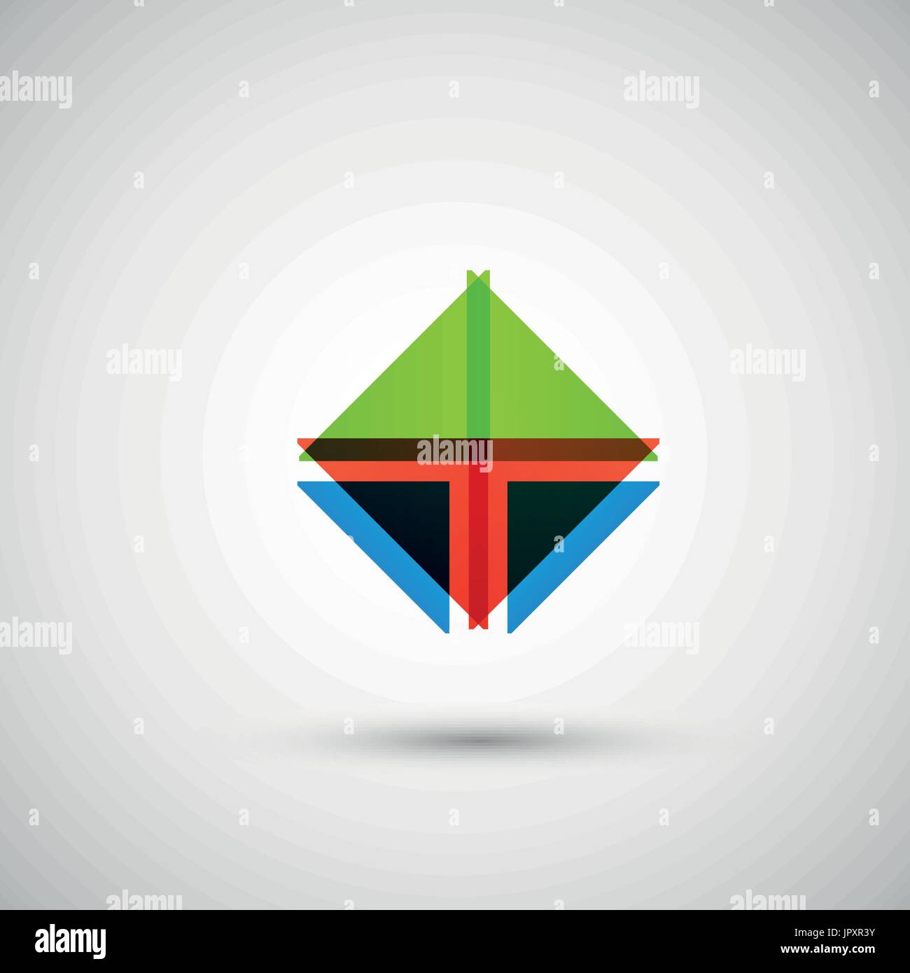 Abstract triangoli colorati su sfondo bianco Illustrazione Vettoriale