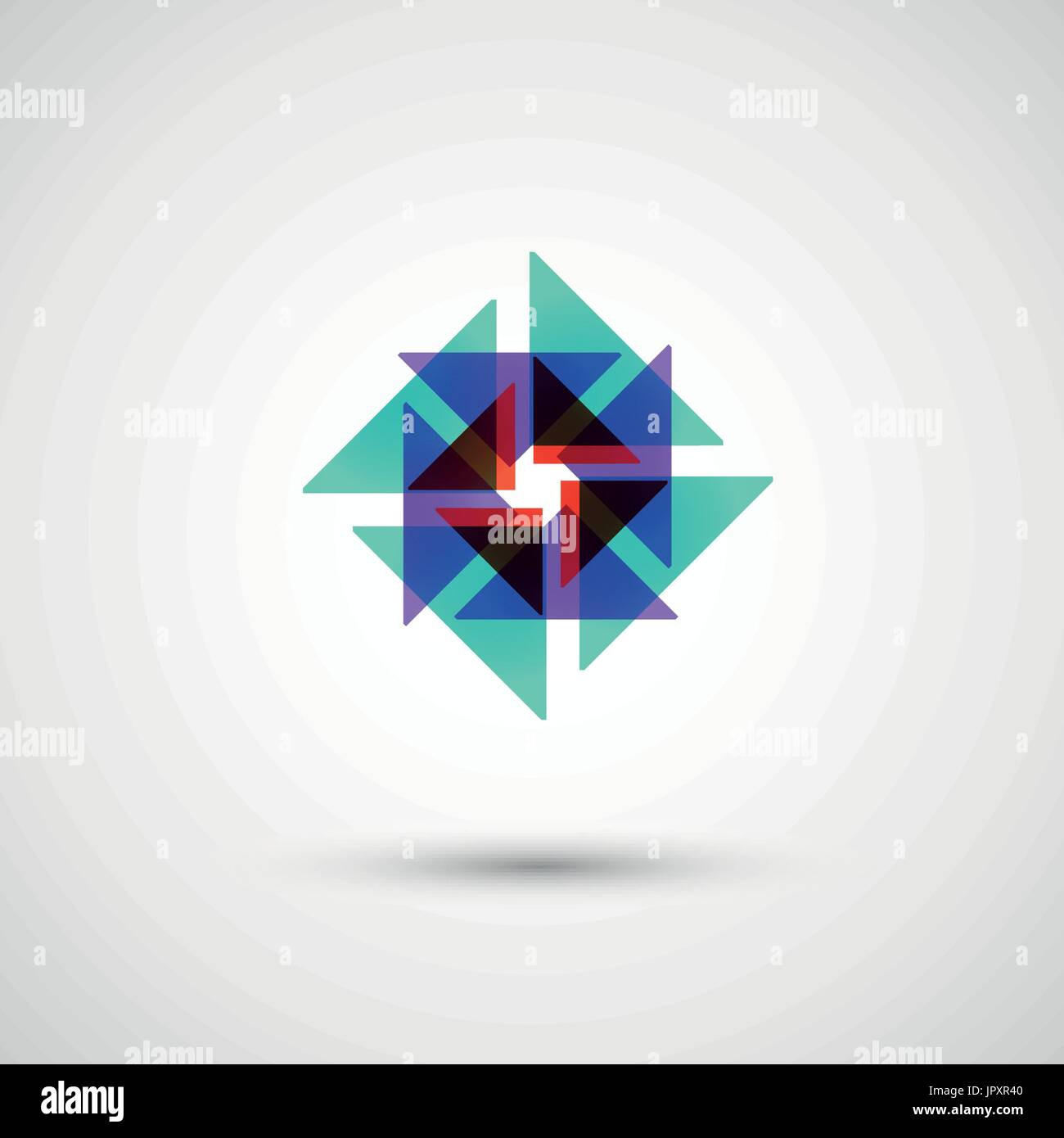 Abstract triangoli colorati su sfondo bianco Illustrazione Vettoriale