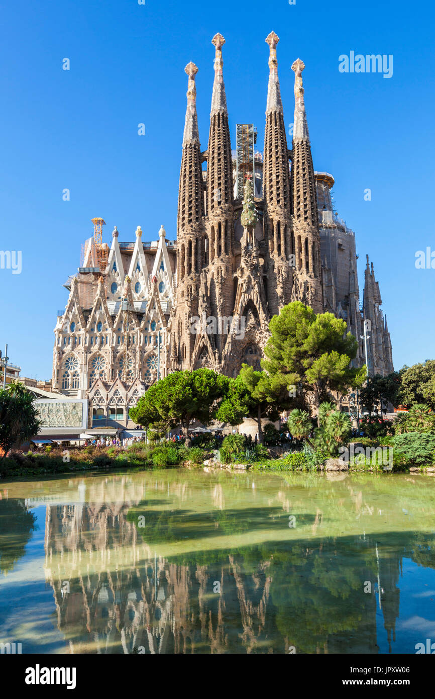 Spagna Barcellona Spagna Barcellona Antoni Gaudi sagrada Familia a Barcellona la sagrada Familia a Barcellona Spagna catalunya catalonia eu Europe Foto Stock