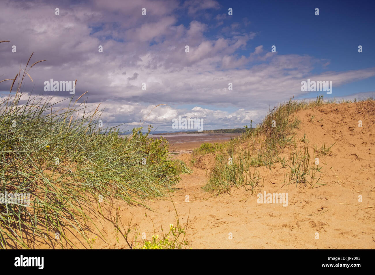 Bella spiaggia Sandbay su un giorno d'estate Foto Stock