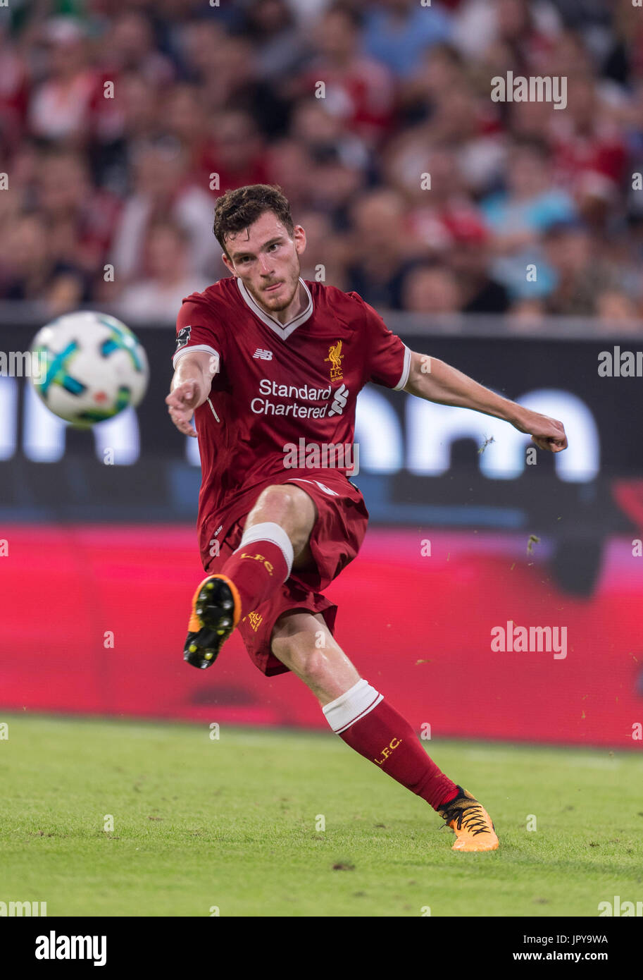 Monaco di Baviera, Germania. 2 agosto, 2017. Andrew Robertson (Liverpool) Calcio/Calcetto : Audi Cup 2017 partita finale tra Liverpool FC 1(4-5)1 Atletico de Madrid a stadio Allianz Arena di Monaco di Baviera, Germania . Credito: Maurizio Borsari/AFLO/Alamy Live News Foto Stock