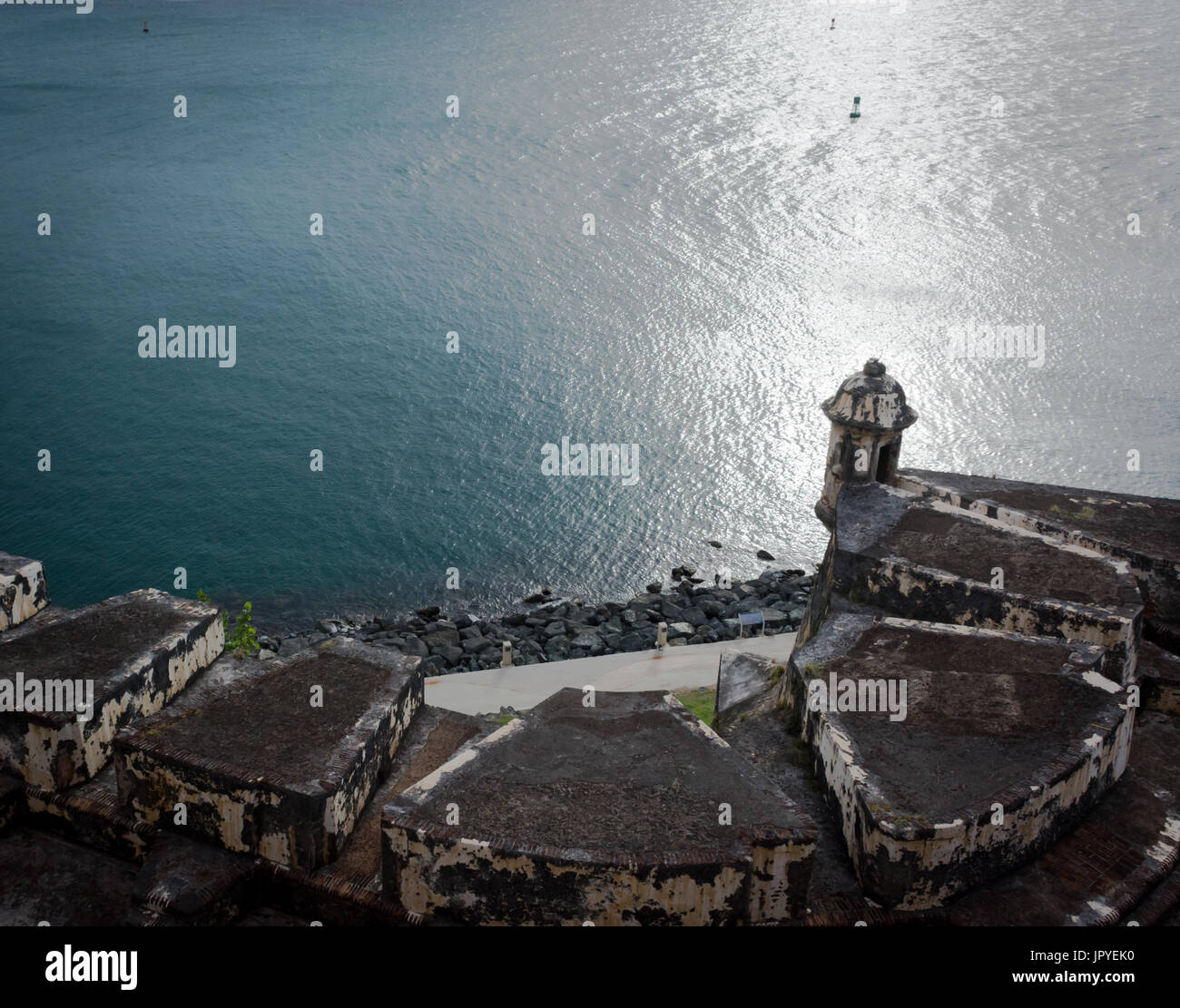 Storico castello El Morro in San Juan, Puerto Rico Foto Stock