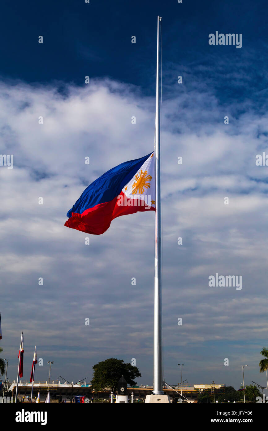 Philippine National bandiera, Manila, Filippine Foto Stock