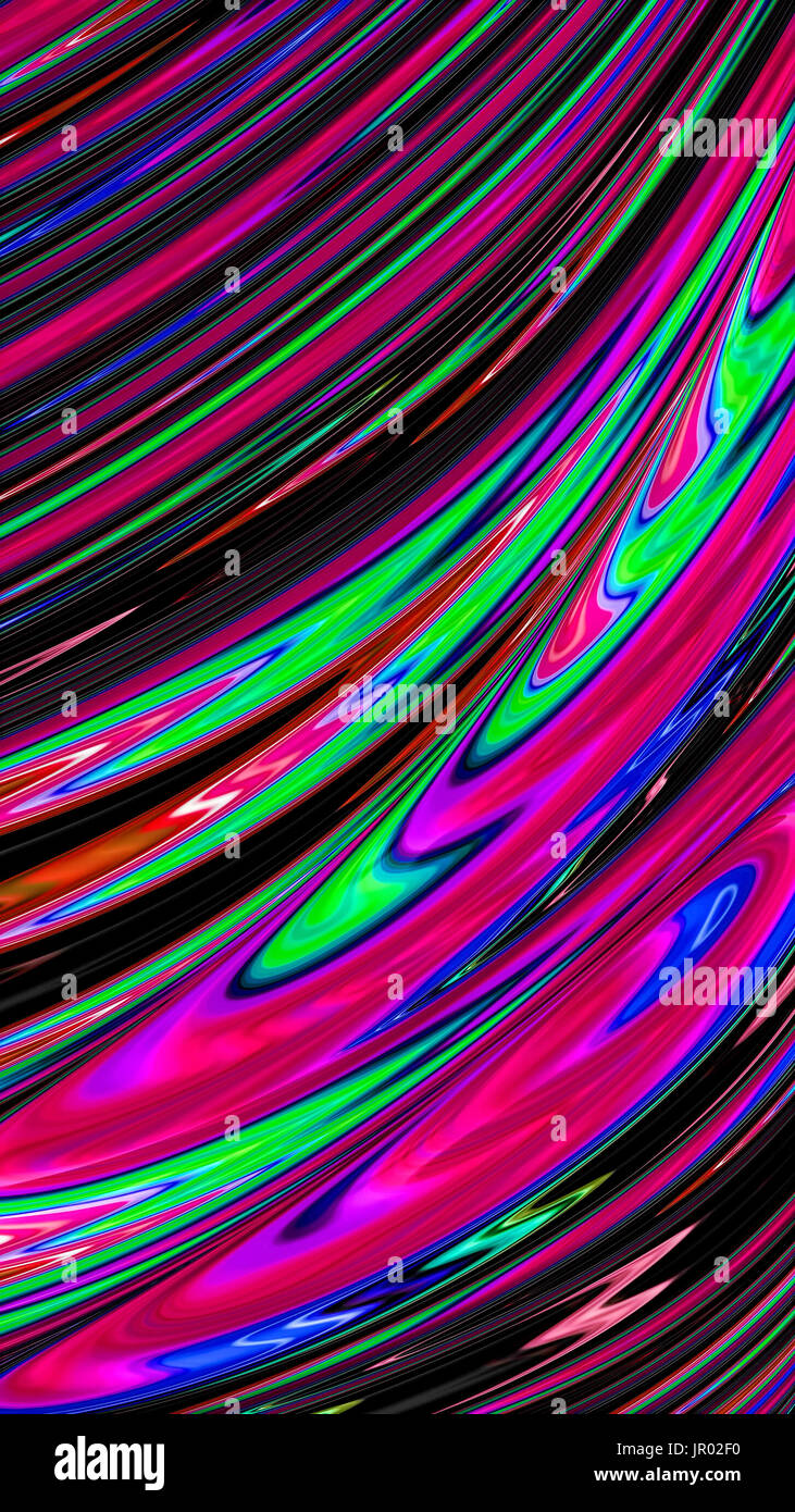Caos pieghe lucida - abstract generati digitalmente immagine Foto Stock