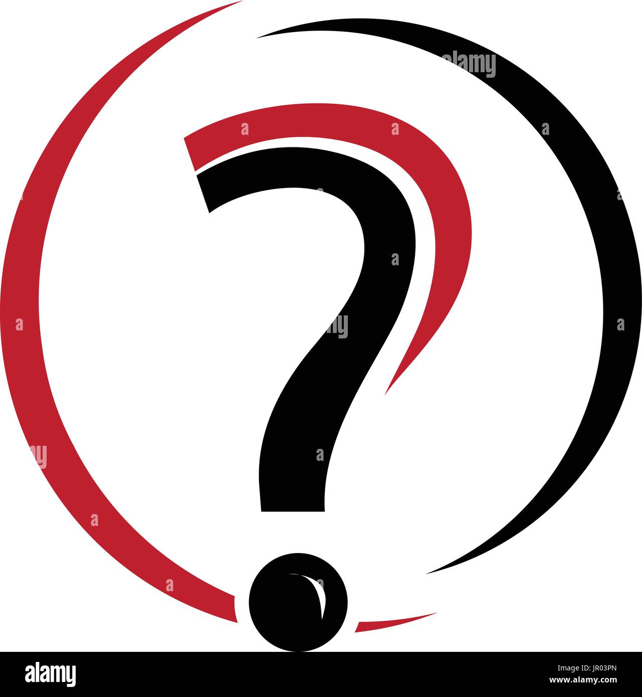 Moderno punto interrogativo , icona design, isolati su sfondo bianco. Illustrazione Vettoriale
