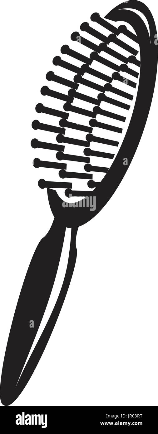 Moderna spazzola per capelli, icona design, isolati su sfondo bianco. Illustrazione Vettoriale