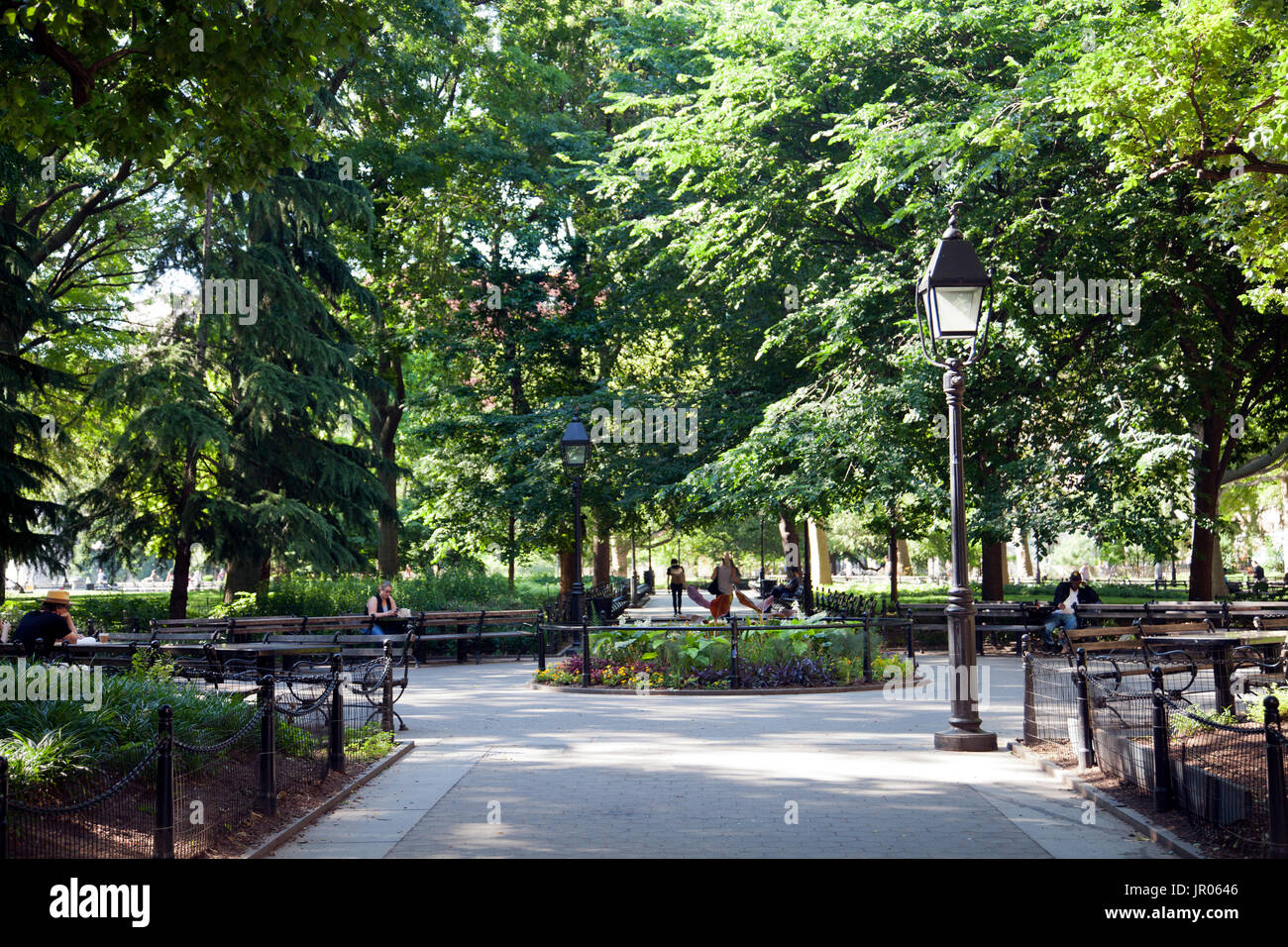 Washington Square Park in Lower Manhattan - New York - USA Foto Stock