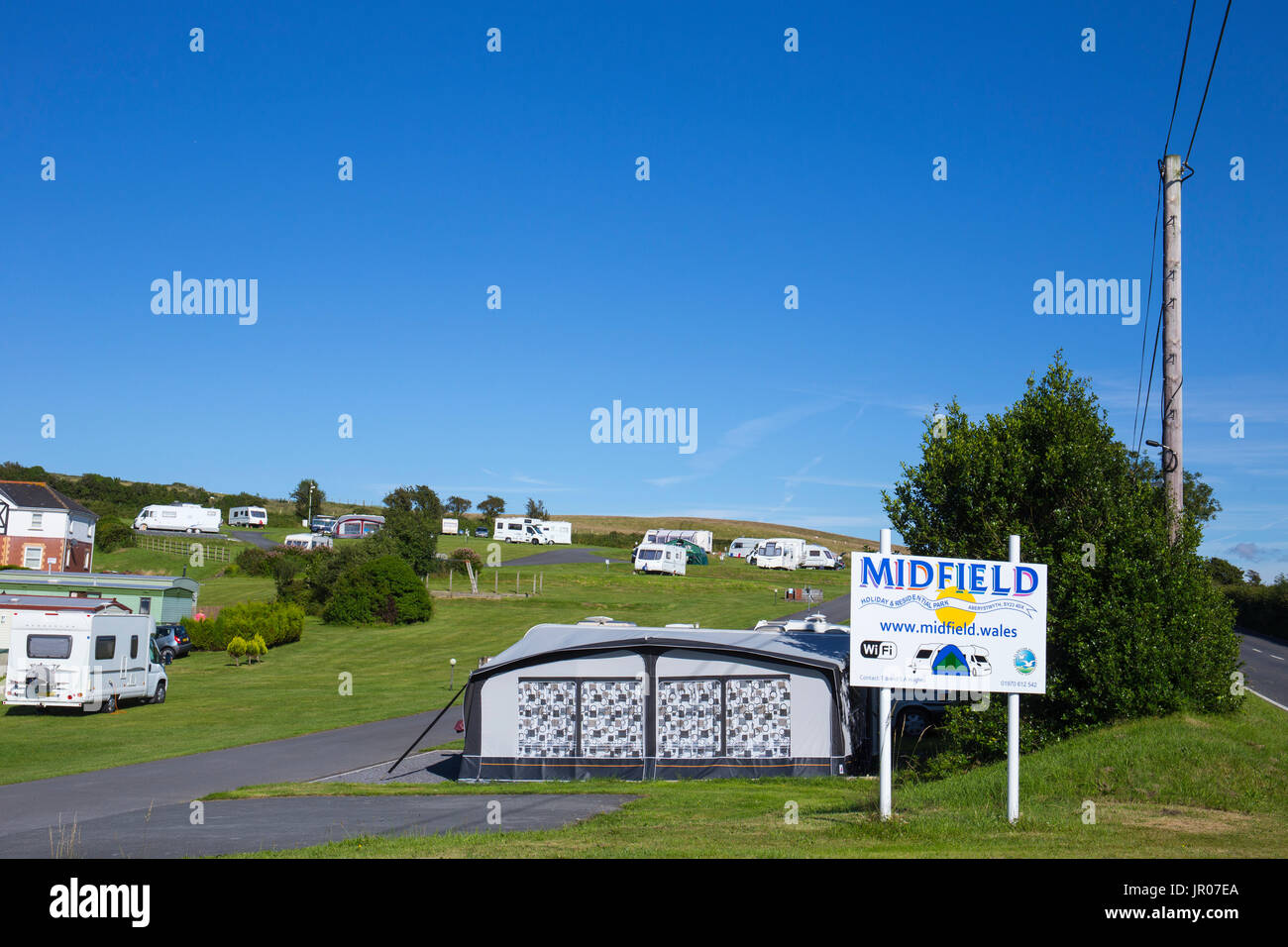 Centrocampo Holiday & Parco residenziale in Aberystwyth Ceredigion REGNO UNITO Galles Foto Stock