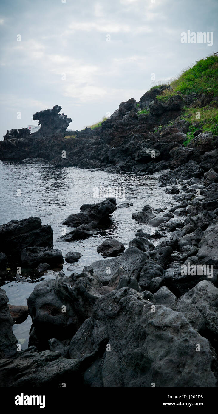 Testa di drago Rock, Jeju Island Foto Stock