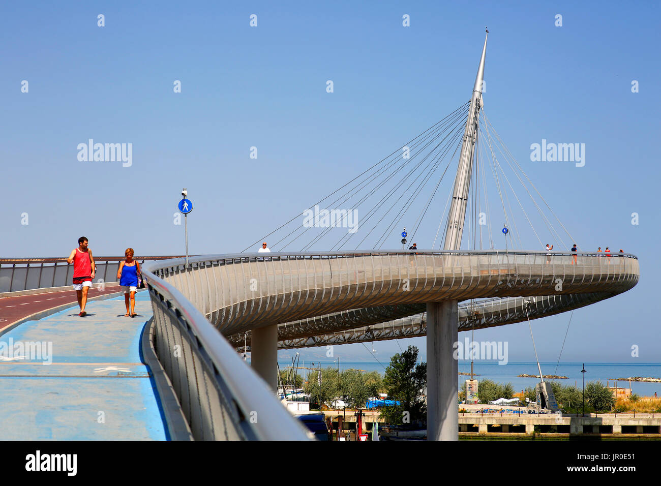Ponte del Mare, Pescara, Italia. Foto Stock