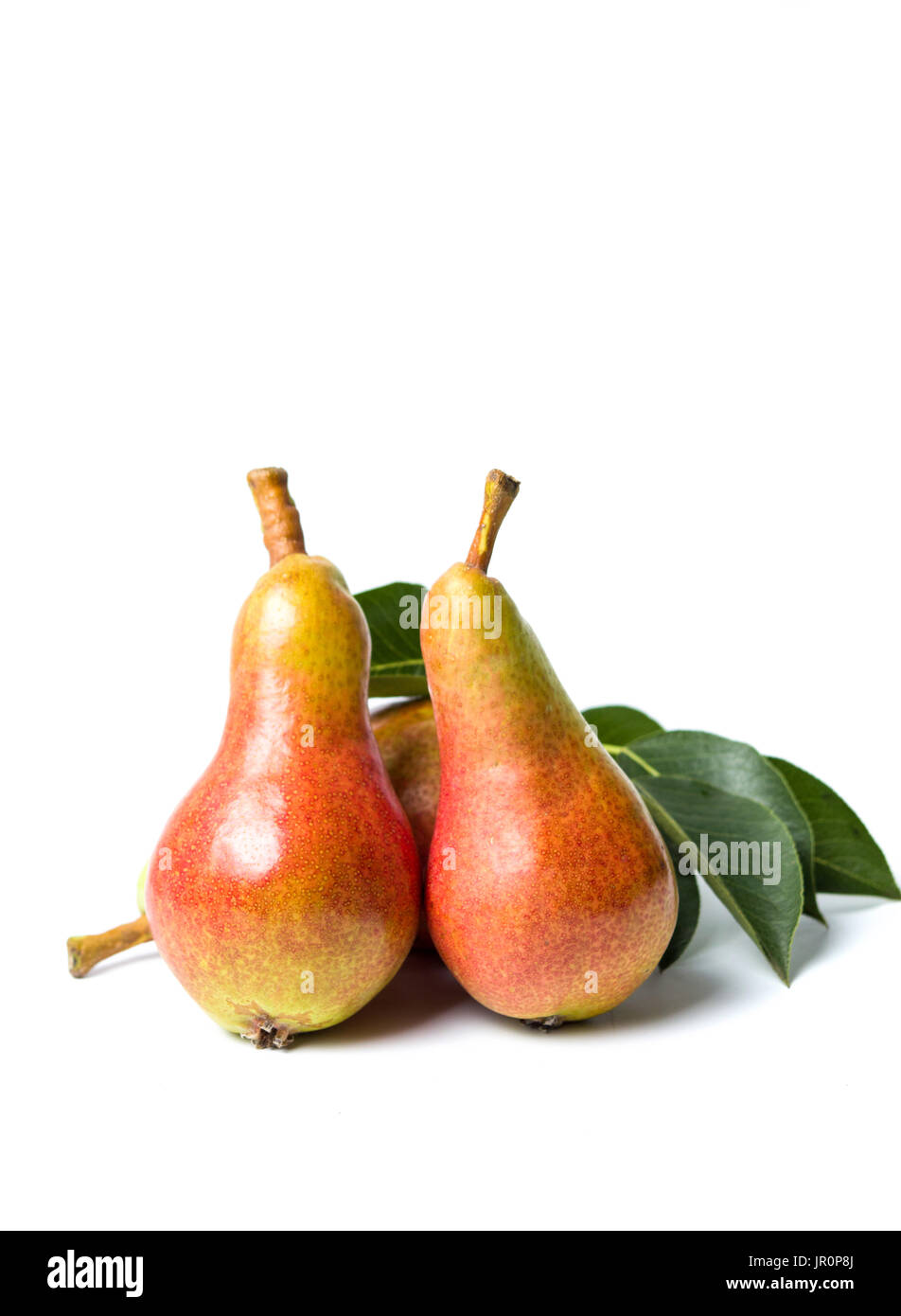 Pere fresche frutto isolato su sfondo bianco Foto Stock