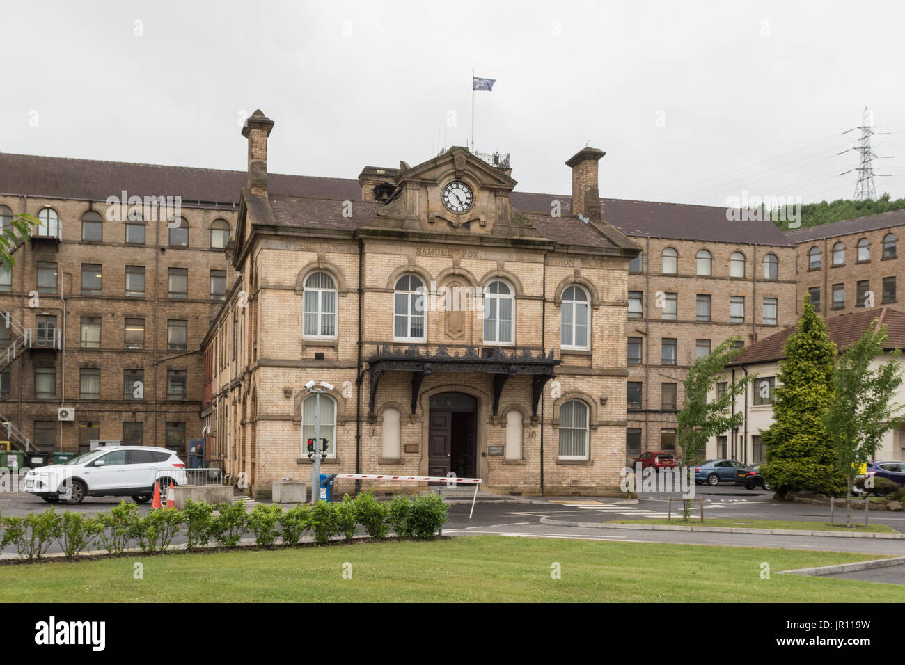 Samuel Fox in acciaio e ferro edificio originale Stocksbridge - ora parte della libertà, in acciaio Sheffield, England, Regno Unito Foto Stock