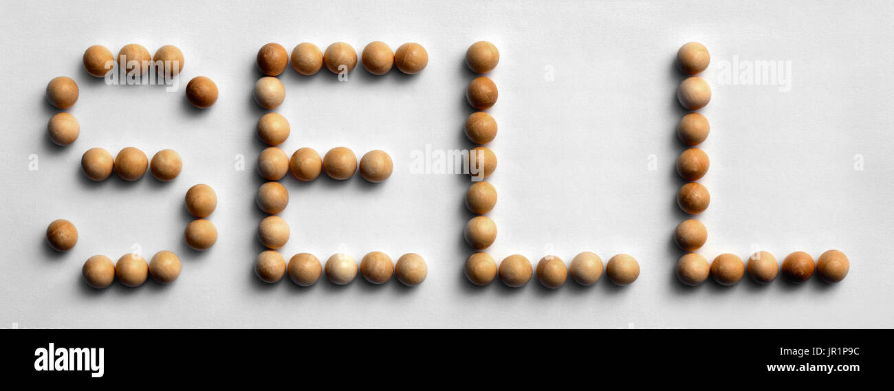 Fotografia della parola "ell' enunciato il legno con perni a pressione Foto Stock