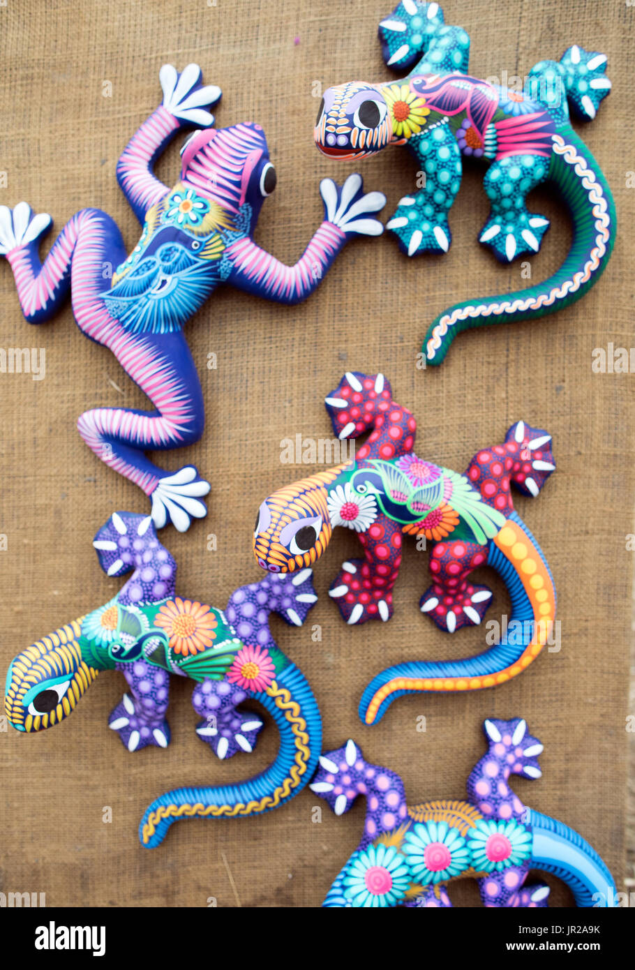 Dipinto Gecos al festival di Glastonbury Regno Unito Foto Stock