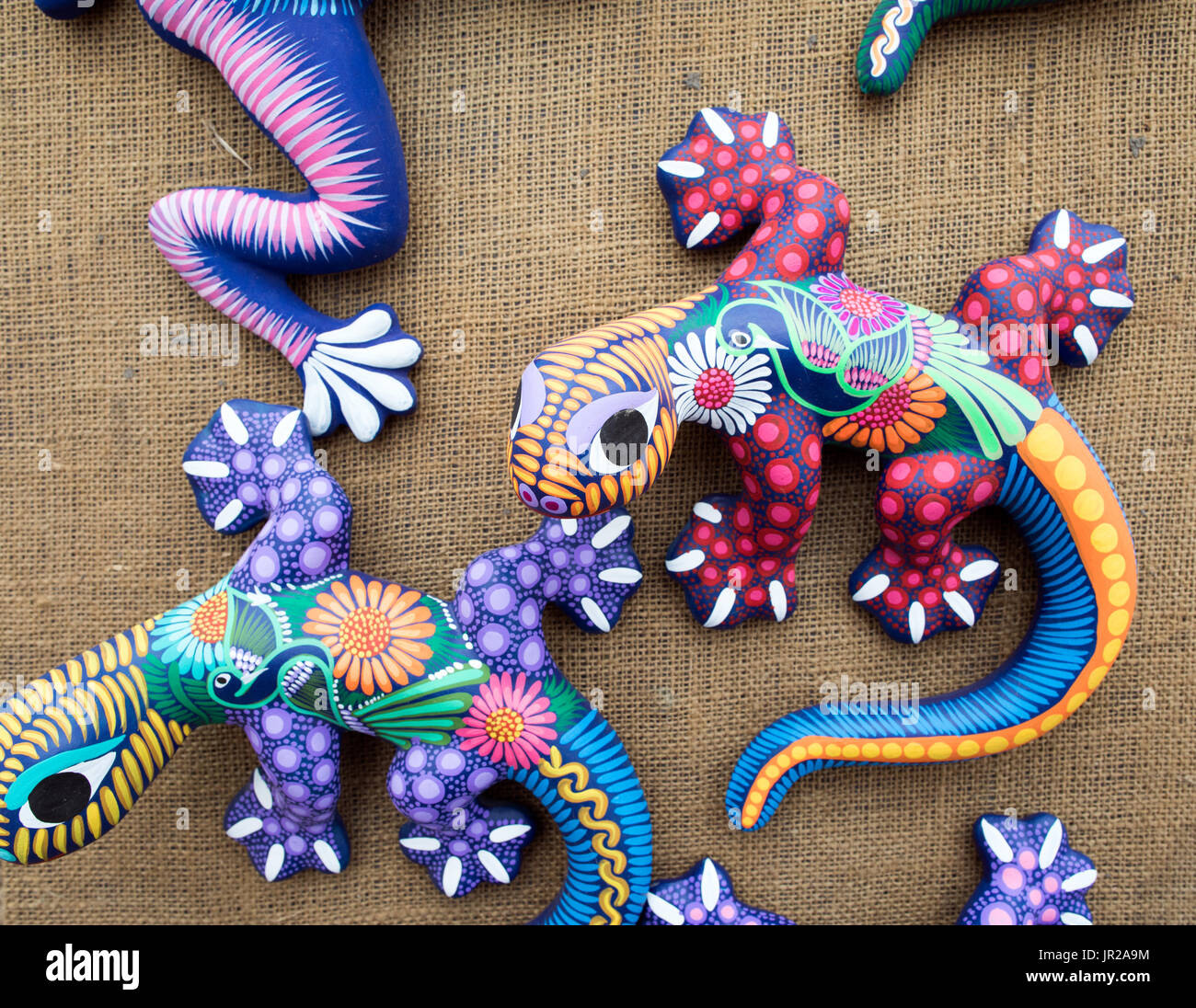 Dipinto Gecos al festival di Glastonbury Regno Unito Foto Stock