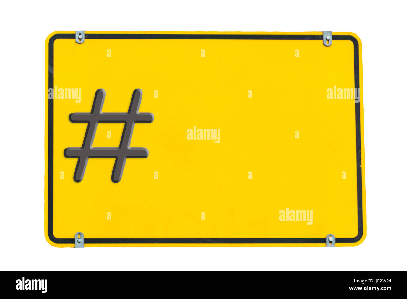 Città segno limite contro uno sfondo bianco - Lettering # Foto Stock